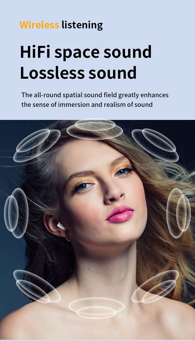 Bluetooth Earphones Super Long Battery Life Waterproof Noise Reduction Earbuds Digital Display Douch 5.3 Wireless TWS Earbuds Sports Binaural Stereo Wireless Earpods For Android & IOS Smart Phones
