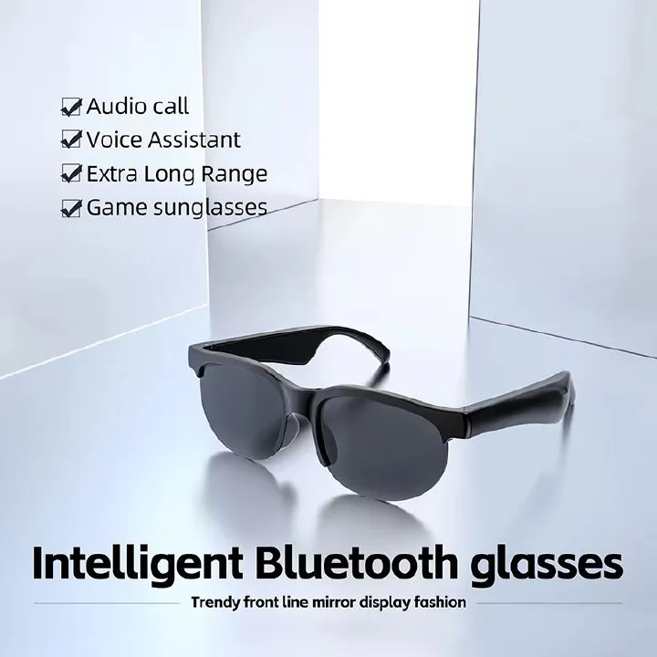 Smart Sunglasses 150 Languages ​​Real-time AI Translation, Binaural Wireless Stereo Smart Bluetooth Headset Glasses with Wireless HD Sun Protection Sunglasses for Outdoor Sports, Running and Cycling
