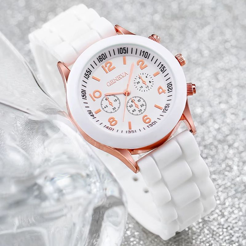 Women Watches 5PCS Set Simple Classic Heart Shape Women Wrist Watches High-end Fashion Watch Women Quartz Watches Jewelry Set Clocks Reloj Mujer Girls Gift