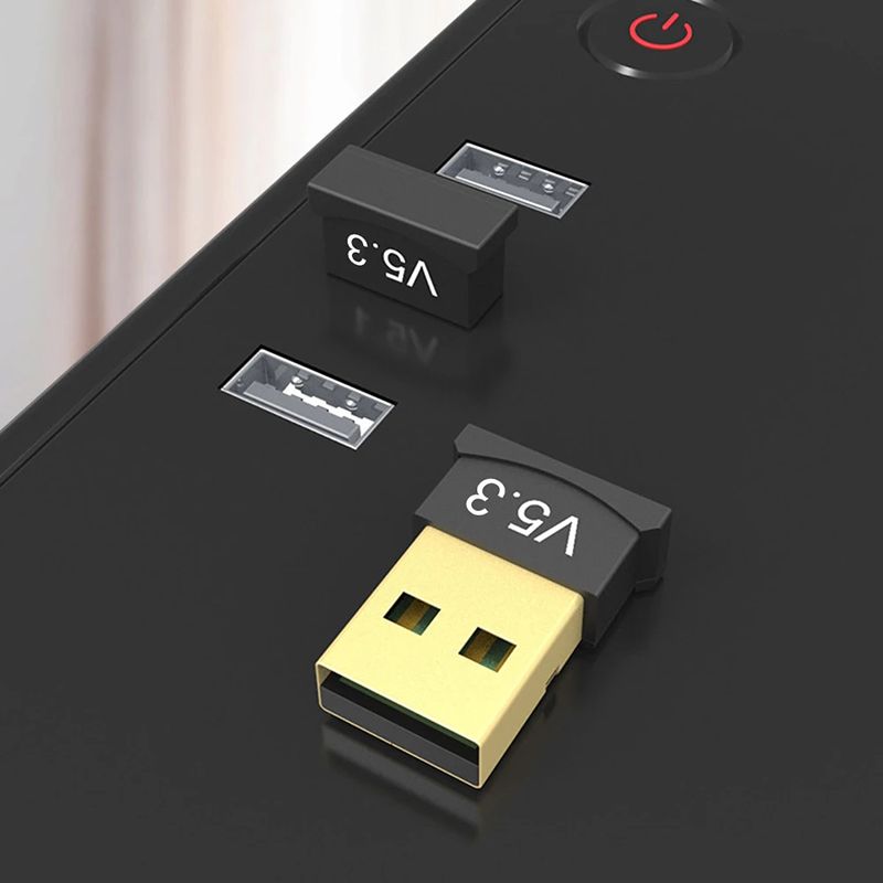USB Wireless Bluetooth Adapter 5.3 Transmitter Receiver For Computer PC Laptop Phone Tablet Printer Headphone Speaker Wireless Mouse Keyboard USB Music Dongle Adapter Car Speaker