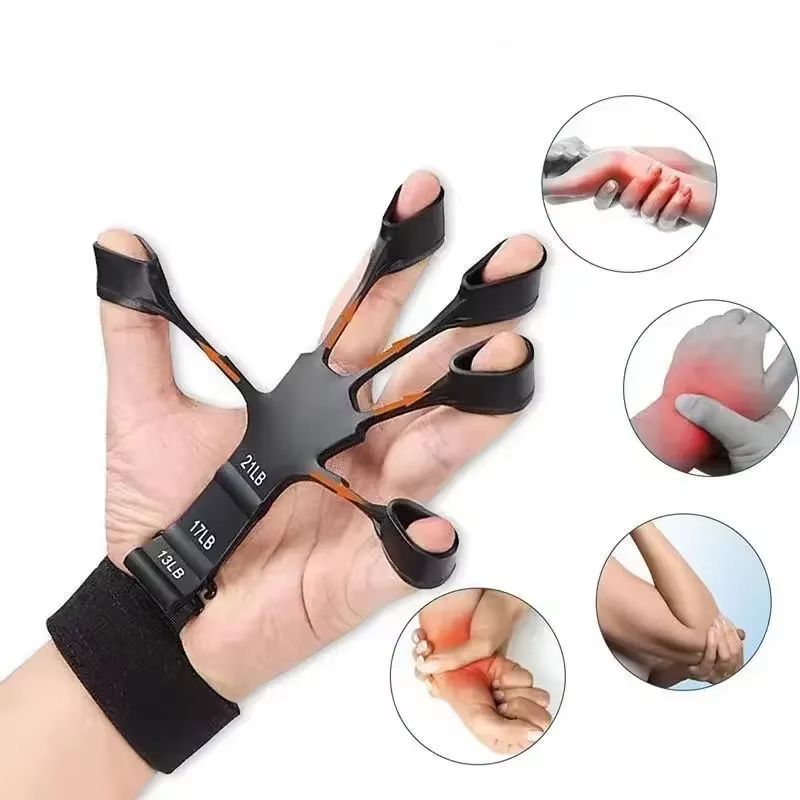 Finger Grip Finger Trainer Finger Puller Wrist Strengthener Basketball Corrector Vein Trainer Finger Exerciser Guitar Finger Exerciser Rehabilitation Therapy Tool Patient Hand Strength Trainer