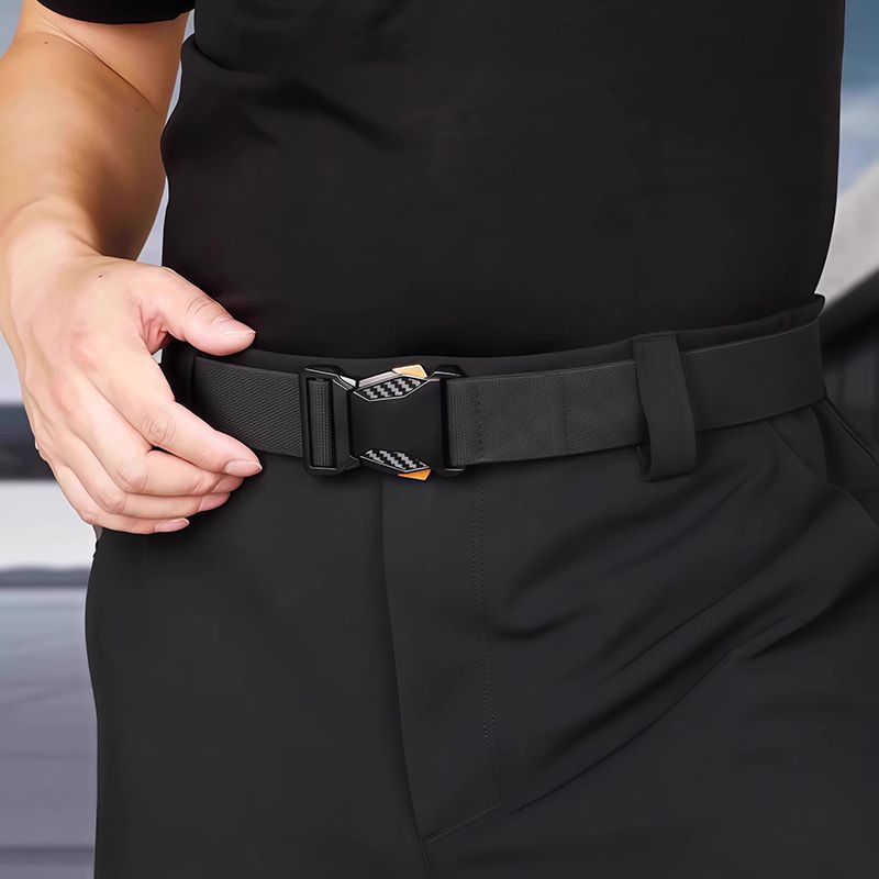 Men Tactical Belts Quick Release Outdoor Training Belt High Quality Casual Sports Men Belt Breathable and Comfortable Nylon Canvas Pants Belt Classic High Elastic Soldier Belt