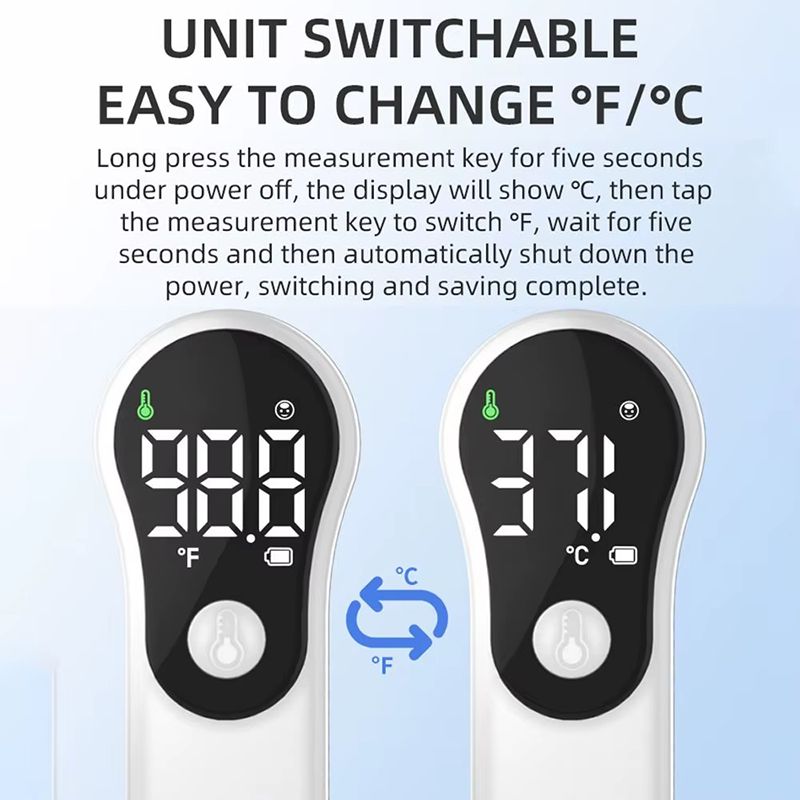 Non-contact Digital Infrared Thermometer Portable Precision Handheld Pyrometer LCD Display Screen Multifunctional IR Thermometer  Rechargeable IR Thermometer Medical Equipment