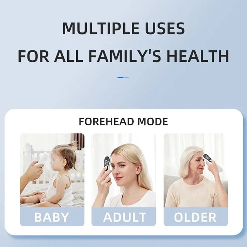 Non-contact Digital Infrared Thermometer Portable Precision Handheld Pyrometer LCD Display Screen Multifunctional IR Thermometer  Rechargeable IR Thermometer Medical Equipment