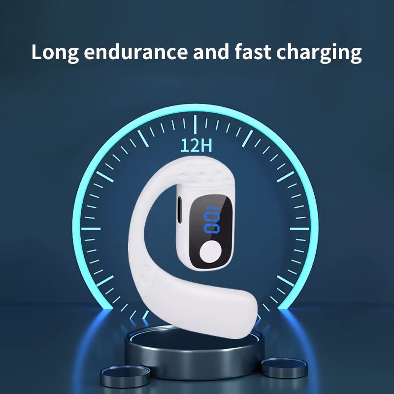 Bluetooth Earphones Neckband Wireless  Earbuds Stereo High-definition Waterproof Ultra Long Endurance Digital Display Sports Bluetooth Earpods Ear-Hook Left And Right Ears Can Be Rotated Adjusted