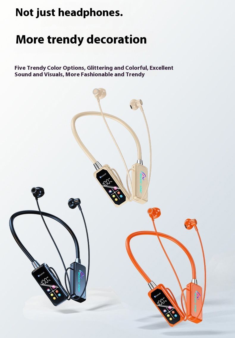 Sports Earphones Two Ears in-ear  Wireless Bluetooth Earpods  Neckband Earphones Earbuds  Ultra-Long Standby Ear Return Monitoring Card Plug-in Noise Reduction Comfortable And Stylish High Quality