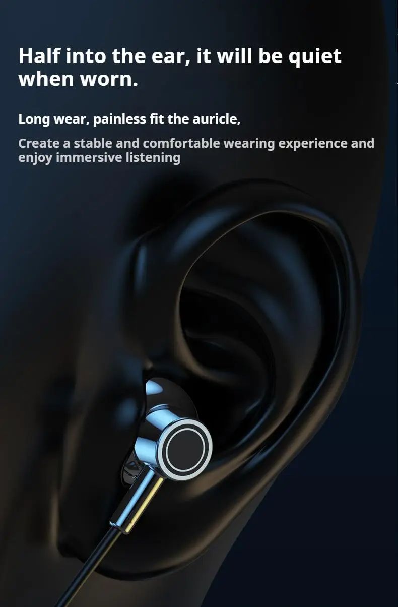 Sports Earphones Two Ears in-ear  Wireless Bluetooth Earpods  Neckband Earphones Earbuds  Ultra-Long Standby Ear Return Monitoring Card Plug-in Noise Reduction Comfortable And Stylish High Quality