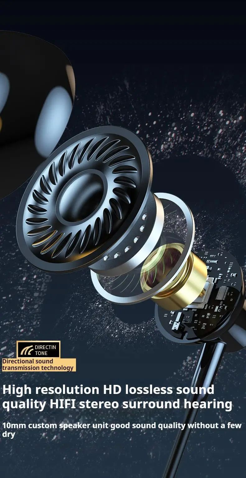 Sports Earphones Two Ears in-ear  Wireless Bluetooth Earpods  Neckband Earphones Earbuds  Ultra-Long Standby Ear Return Monitoring Card Plug-in Noise Reduction Comfortable And Stylish High Quality