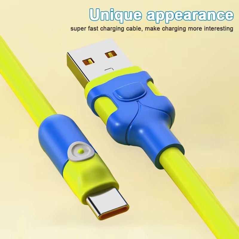 USB Charger Cable Type-c Super Fast Charging Mobile Phone Data Cable 6A High Current Charging Cable Suitable Cables for most mobile phones Huawei, Samsung, Transsion, Xiaomi, OPPO, Realme, ete