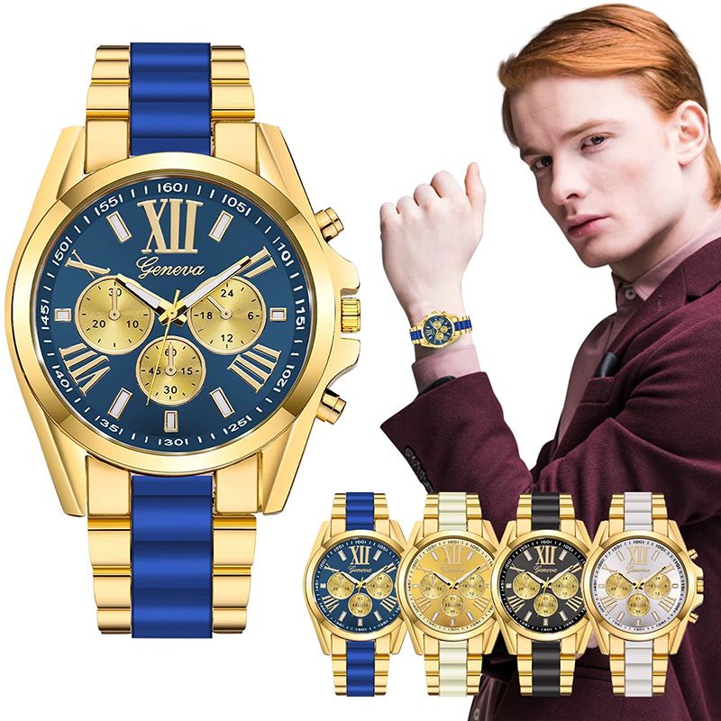 Fashion Business Watch Men Sports Mens Watch Top Brand Luxury Clock Male Quartz 2026 Men's Business Watch: Large-Dial Two-Tone Steel, Casual & Stylish Wrist Watch Birthday Gift Arrangement Men's Watch