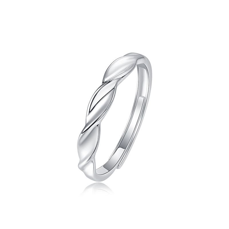 2 PCS Couple Rings Set Shining Galaxy Couple Rings Light Luxury Twisted Design Diamond Ring Valentine's Day 520 Gift Men And Women Jewelry Rings Adjustable 925 Silver Ring Anniversary Gift
