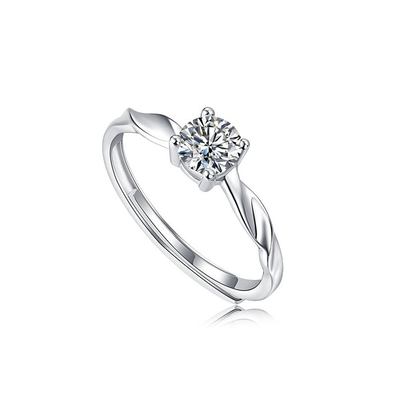 2 PCS Couple Rings Set Shining Galaxy Couple Rings Light Luxury Twisted Design Diamond Ring Valentine's Day 520 Gift Men And Women Jewelry Rings Adjustable 925 Silver Ring Anniversary Gift