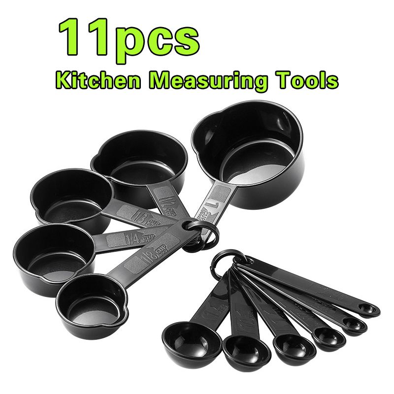 11pcs Measuring Tools Set Kitchen Measuring Spoon Measuring Cup Teaspoon Sugar Spoon Cake Baking Flour Measuring Cup Kitchen Spoon Baking Measuring Cup Accessories