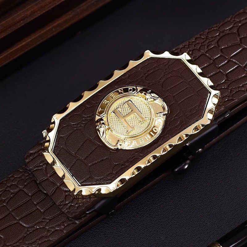 New Men Belts High Quality  Leopard Belt Success Men Belt Business Automatic Buckle Fashion Trend Casual All-match Belt Men Accessories