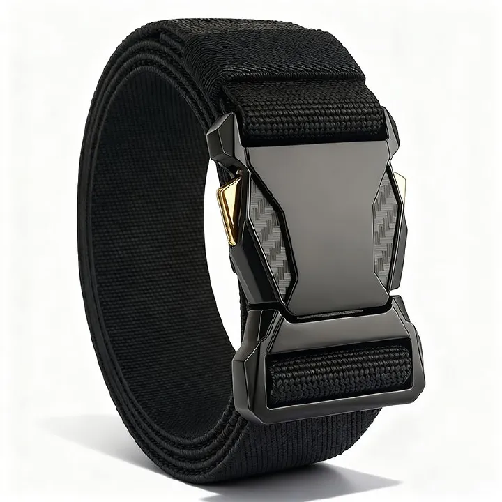 Men Tactical Belts Quick Release Outdoor Training Belt High Quality Casual Sports Men Belt Breathable and Comfortable Nylon Canvas Pants Belt Classic High Elastic Soldier Belt