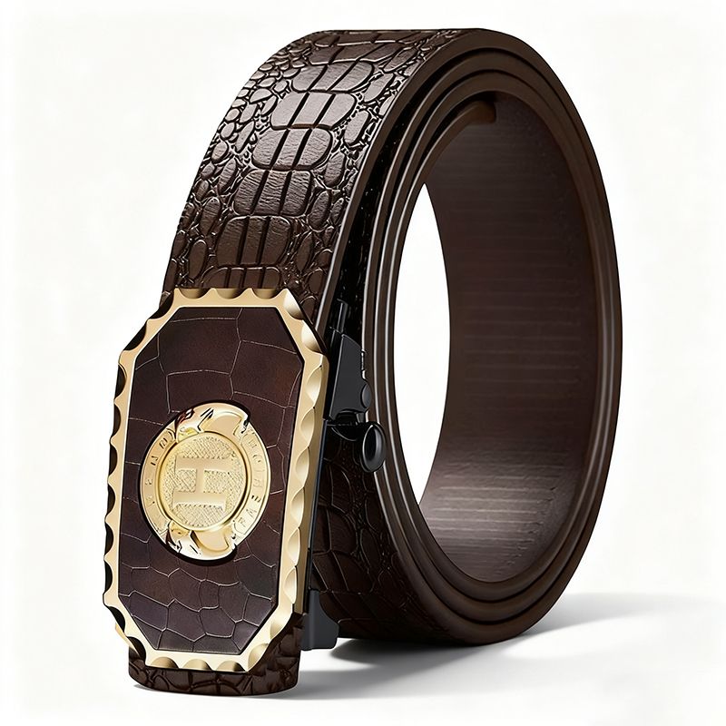 New Men Belts High Quality  Leopard Belt Success Men Belt Business Automatic Buckle Fashion Trend Casual All-match Belt Men Accessories