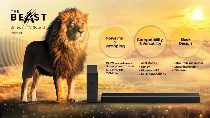 HISENSE Soundbar 240W Dolby Digital Audio Home Cinema- HS2100