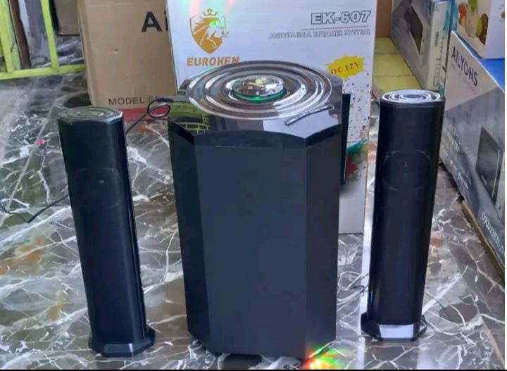 Euroken EK-607 MTUNGI WOOFER 20000W, Home Theatre Woofer BT FM Speaker 20000W FREE MIC P.M.P.O 20000W 2.1 Multimedia