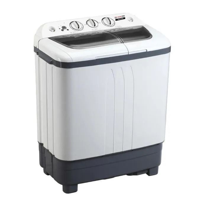 SMART PRO 7Kg Twin Tub Washing Machine SMW-07SA White/Grey 1 Year Warranty Wash Power Of 280W Spin Dry Power Of 140W Designed For Efficiency And Convinience