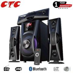 CTC CT-6009 Multimedia Speaker System 3.1 CH 85W, 20000W P.M.P.O - BLACK