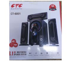 CTC CT-6009 Multimedia Speaker System 3.1 CH 85W, 20000W P.M.P.O - BLACK