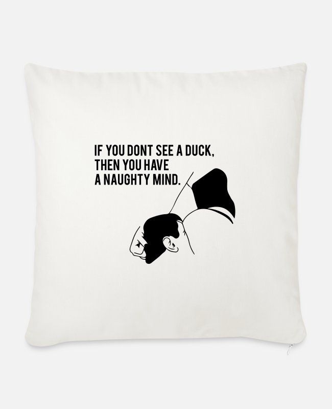 Naughty Mind! on Sofa pillow with filling 45cm x 45cm