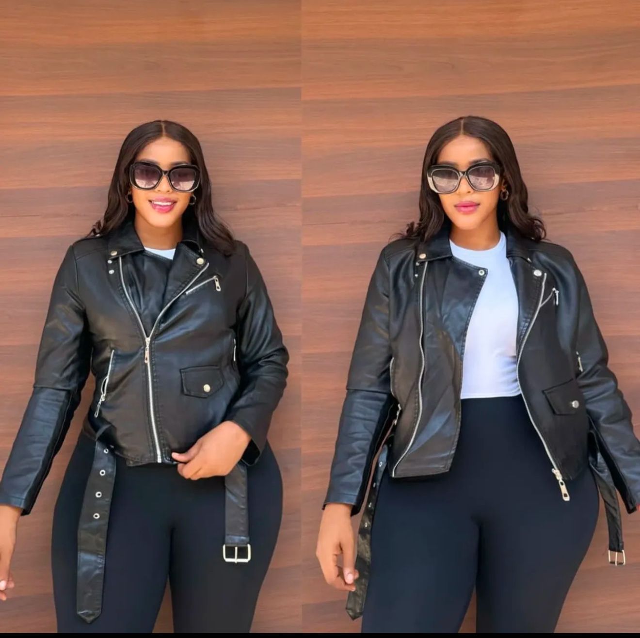 High-Quality Cropped Leather Jacket – Women’s Stylish Casual Outerwear