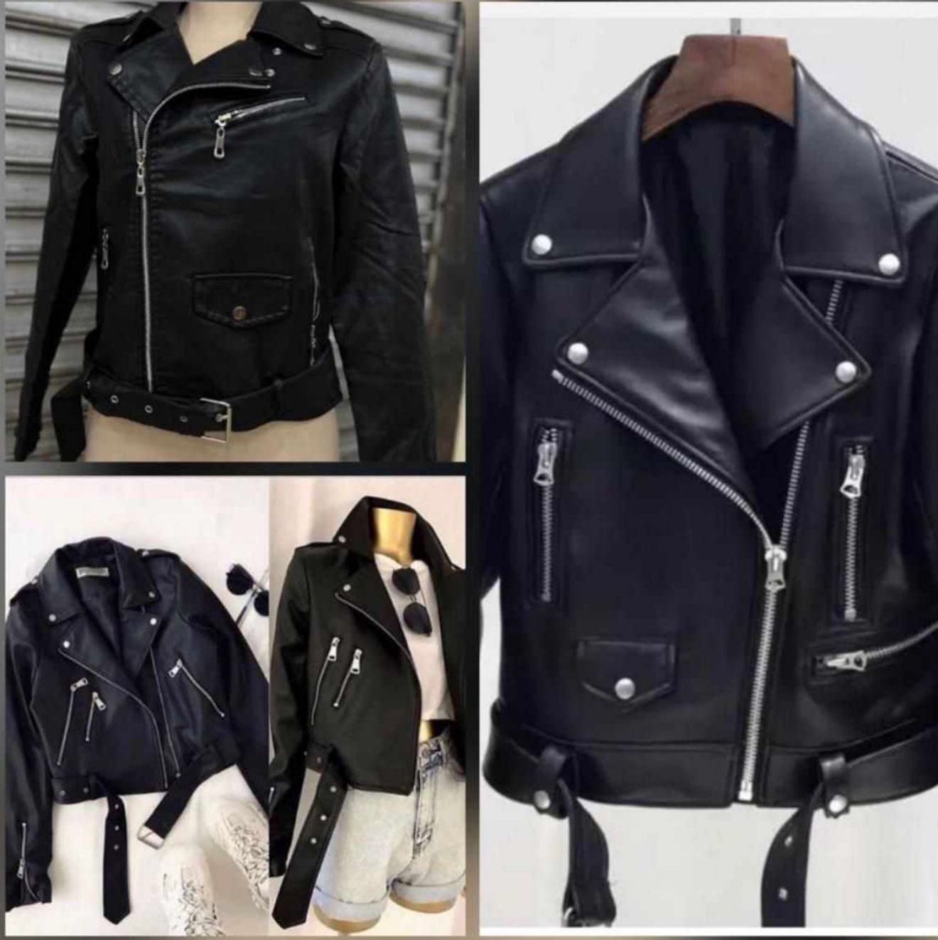 High-Quality Cropped Leather Jacket – Women’s Stylish Casual Outerwear