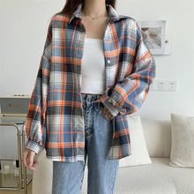 High end design, niche shirt, women's autumn outfit, retro Hong Kong style, versatile, loose checkered shirt