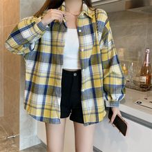 High end design, niche shirt, women's autumn outfit, retro Hong Kong style, versatile, loose checkered shirt