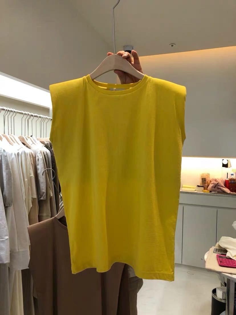 White vest women's loose round neck I-shaped sleeveless top
