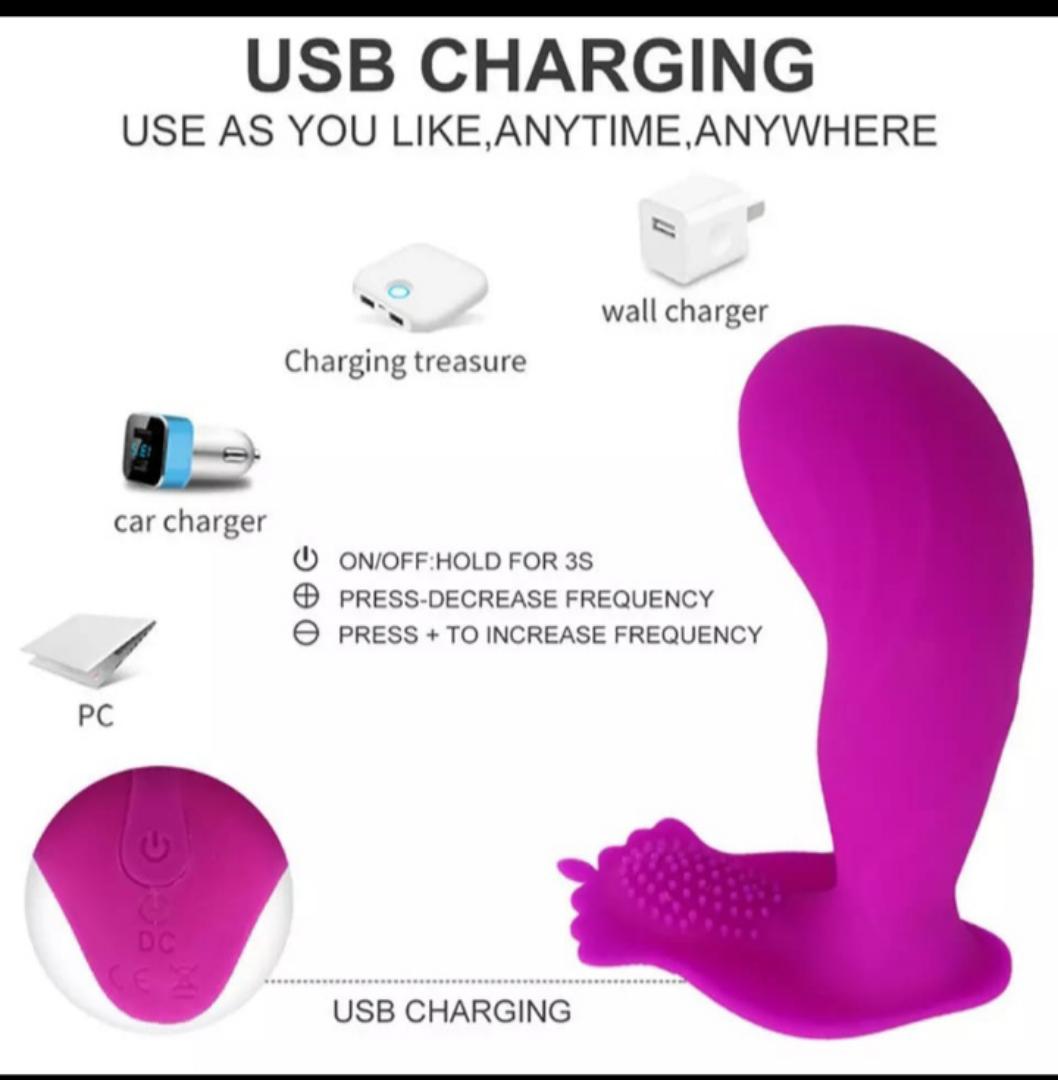 vibrator with remote control can also be charged using usb view 2