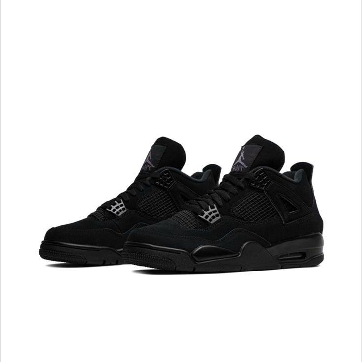 HIGH QUALITY ⚡JORDAN 4 high quality j4 thunder BLACK sneakers Original Fashion Leather Men Shoes Imported Sneakers