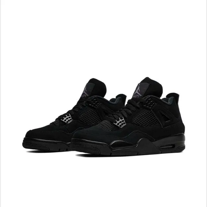 HIGH QUALITY ⚡JORDAN 4 high quality j4 thunder BLACK sneakers Original Fashion Leather Men Shoes Imported Sneakers