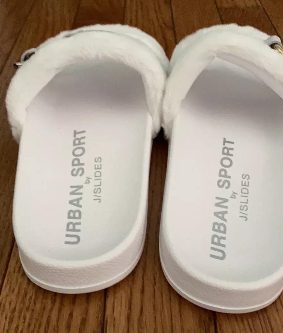 Fur Slippers Women Outdoor Fashion Metal Platform Slipper