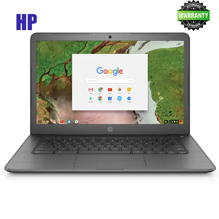 Brand New HP Chromebook 14 G5 Laptop Intel Processor 14'' HD Display High Perfomance Fast Lightweight Notebook for Work School Plus Free 16GB Flash Drive for Extra Storage
