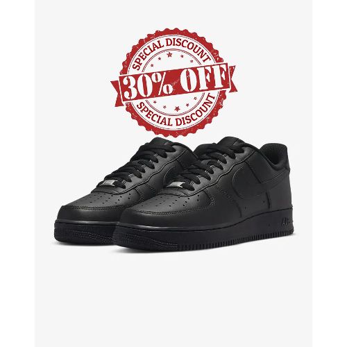 BIG OFFER 30% DISCOUNT New Arrival, Air Force 1 Hard Leather Low Top Black Grade 1 Airforce 1 High Quality Sneakers, Airforce 1 Shoes