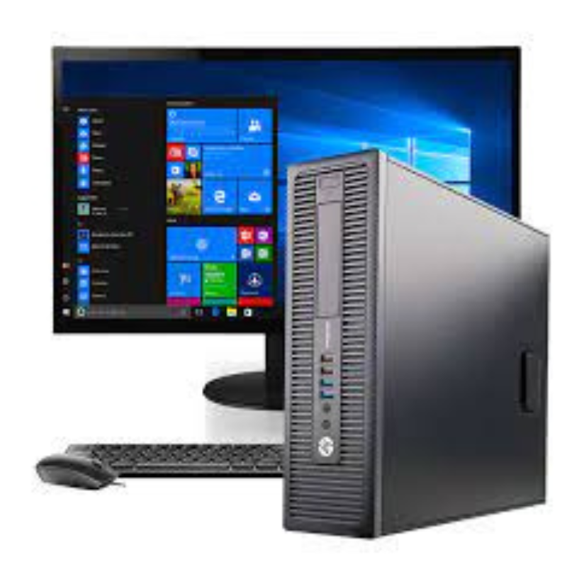 HP Elitedesk Full Set Business Desktop(Monitor,CPU,Keyboard ,Mouse) Brand AMD Intel Core 500GB Storage Pre-Installed Windows 10/11