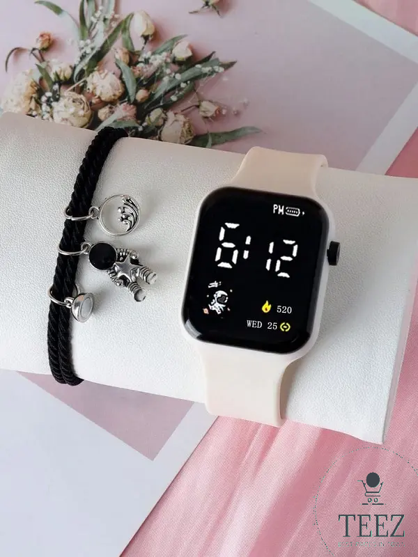 NEW ARRIVAL 6 Colours Luminous LED Display Fashionable Children Kids Digital Watches Waterproof Sports Square Electronic Led Watch for Kids Boy Baby Girls Digital Watch for Kids