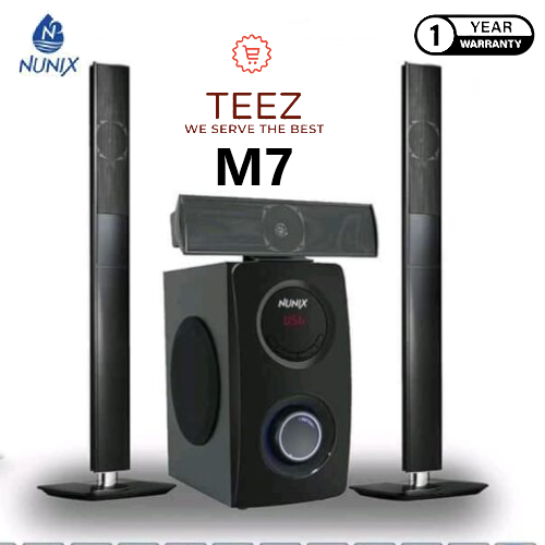 NEW ARRIVAL Nunix M7 3.1ch Home Theater System Speakers Bluetooth Woofer woofers Speaker Systems AC/DC Black 12000w M7 1 Year Warranty.