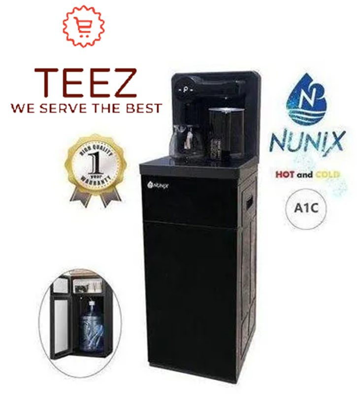 NEW ARRIVAL Nunix A1C Bottom Load Hot and Cold Stand Alone Water Dispenser with Coffee Maker, 1 YEAR WARRANTY.