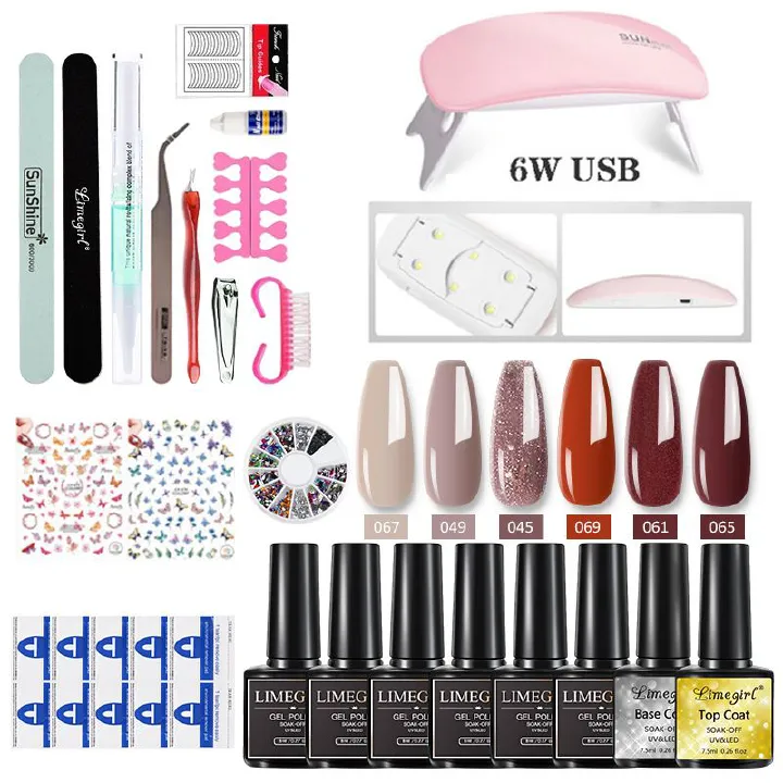 Nail Lamp Manicure Set Nail polish light polishing machine set  Portable UV Led Nail Dryer nail polish glue tool set nail enhancement tool nail enhancement phototherapy machine