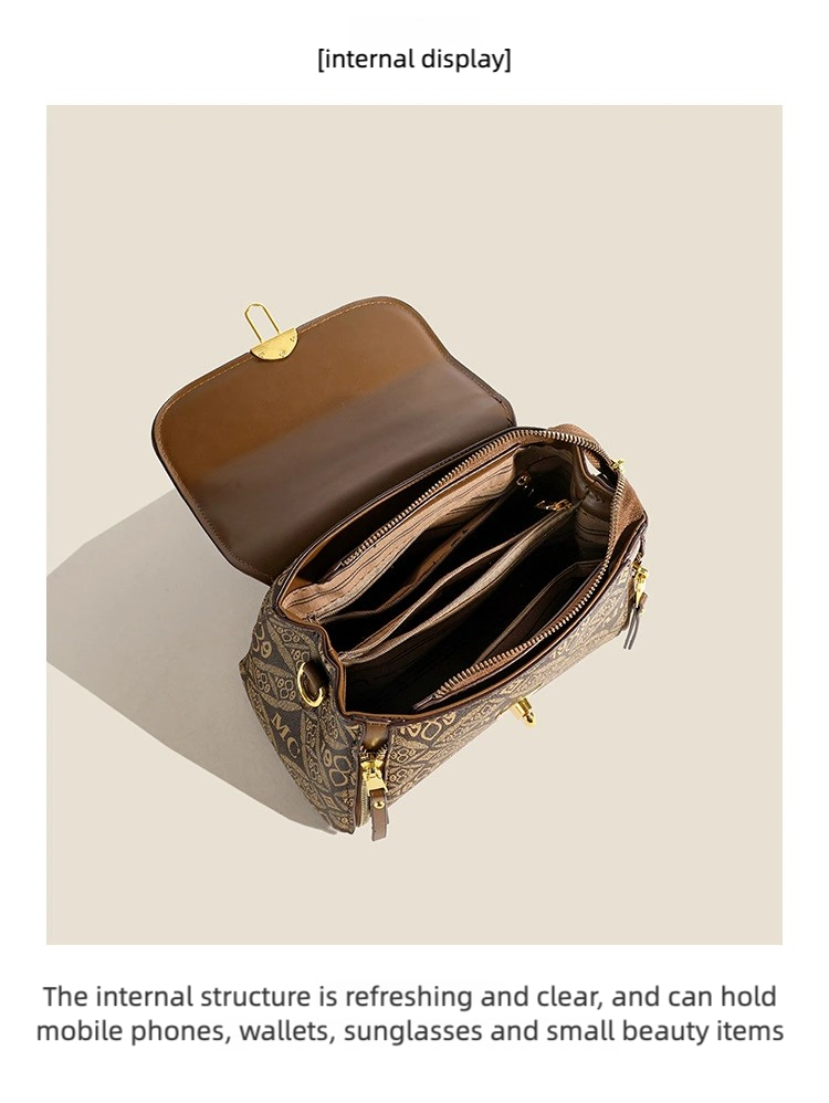 Crossbody Bags Letter printed handbag for women's small square bag, new autumn high-end exquisite single shoulder crossbody bag