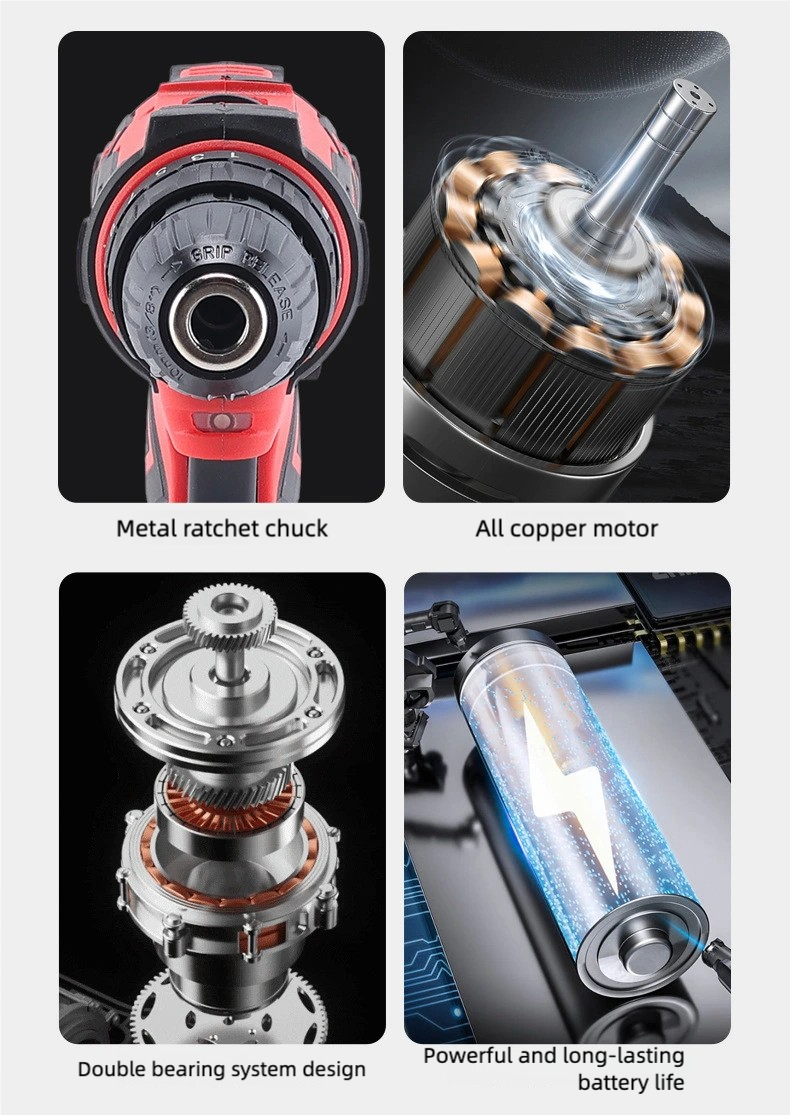 Electric Cordless Drill Set (includes 24 kits and a toolbox )drilling machine,drilling machine set ,drillling tool drill machine drill bit set drill drilling bit