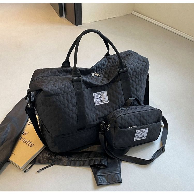 2 pcs/set Fitness bag two-piece design, Travel Bags Super-Capacity Short-distance Luggage Bags for Business Trips, Big Bags for Boarding Bags business luggage Large, dry and wet separation storage bag