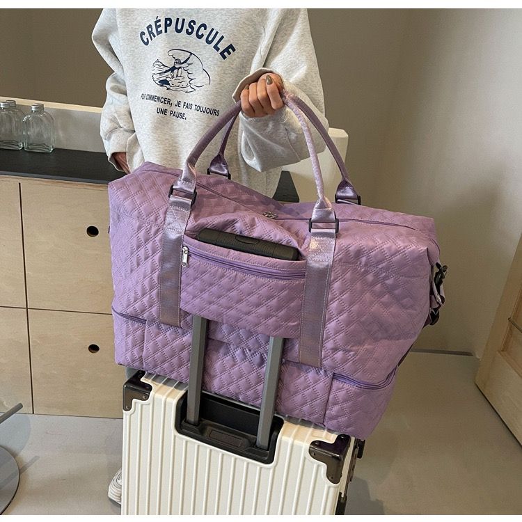 2 pcs/set Fitness bag two-piece design, Travel Bags Super-Capacity Short-distance Luggage Bags for Business Trips, Big Bags for Boarding Bags business luggage Large, dry and wet separation storage bag