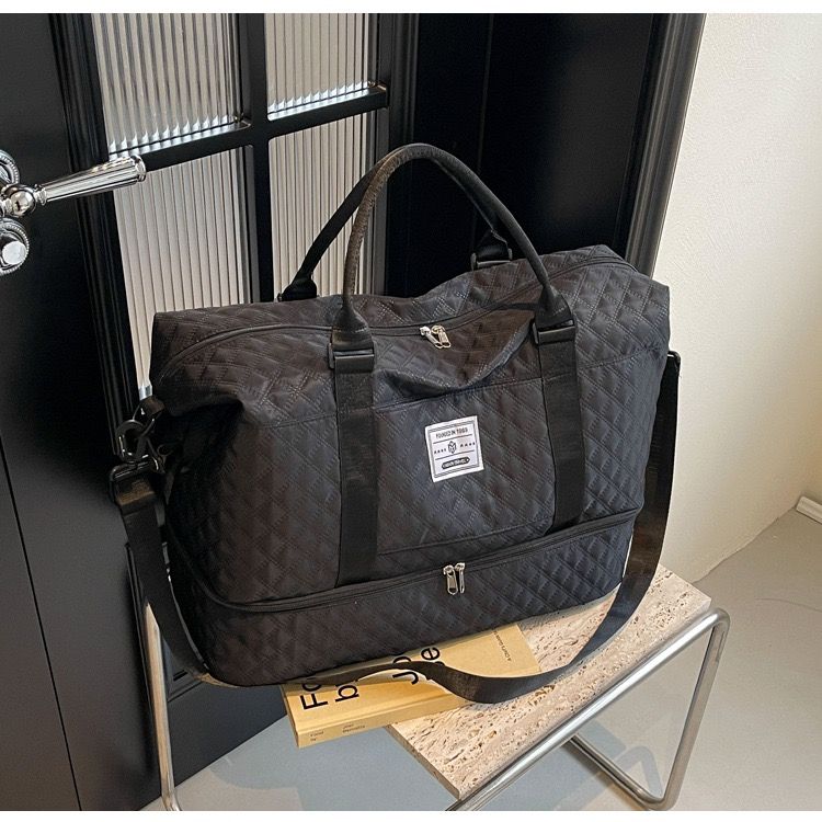 2 pcs/set Fitness bag two-piece design, Travel Bags Super-Capacity Short-distance Luggage Bags for Business Trips, Big Bags for Boarding Bags business luggage Large, dry and wet separation storage bag
