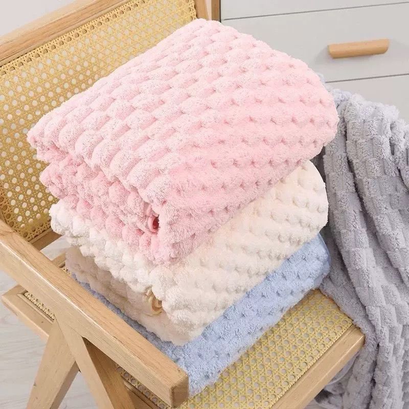 1 pcs Bath towel for adults, 70*140CM extra thick, can be wrapped around, women's coral velvet towel, super absorbent, hair drying cap towel perfect gift for friends and family