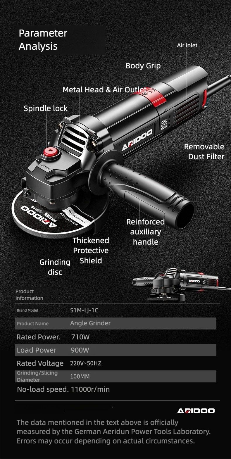 Upgrade 850W Industrial angle grinder, multifunctional polishing machine,Angle grinder Official Edition Set,polishing machine, hand grinder, polishing machine, cutting machine hand grinding wheel