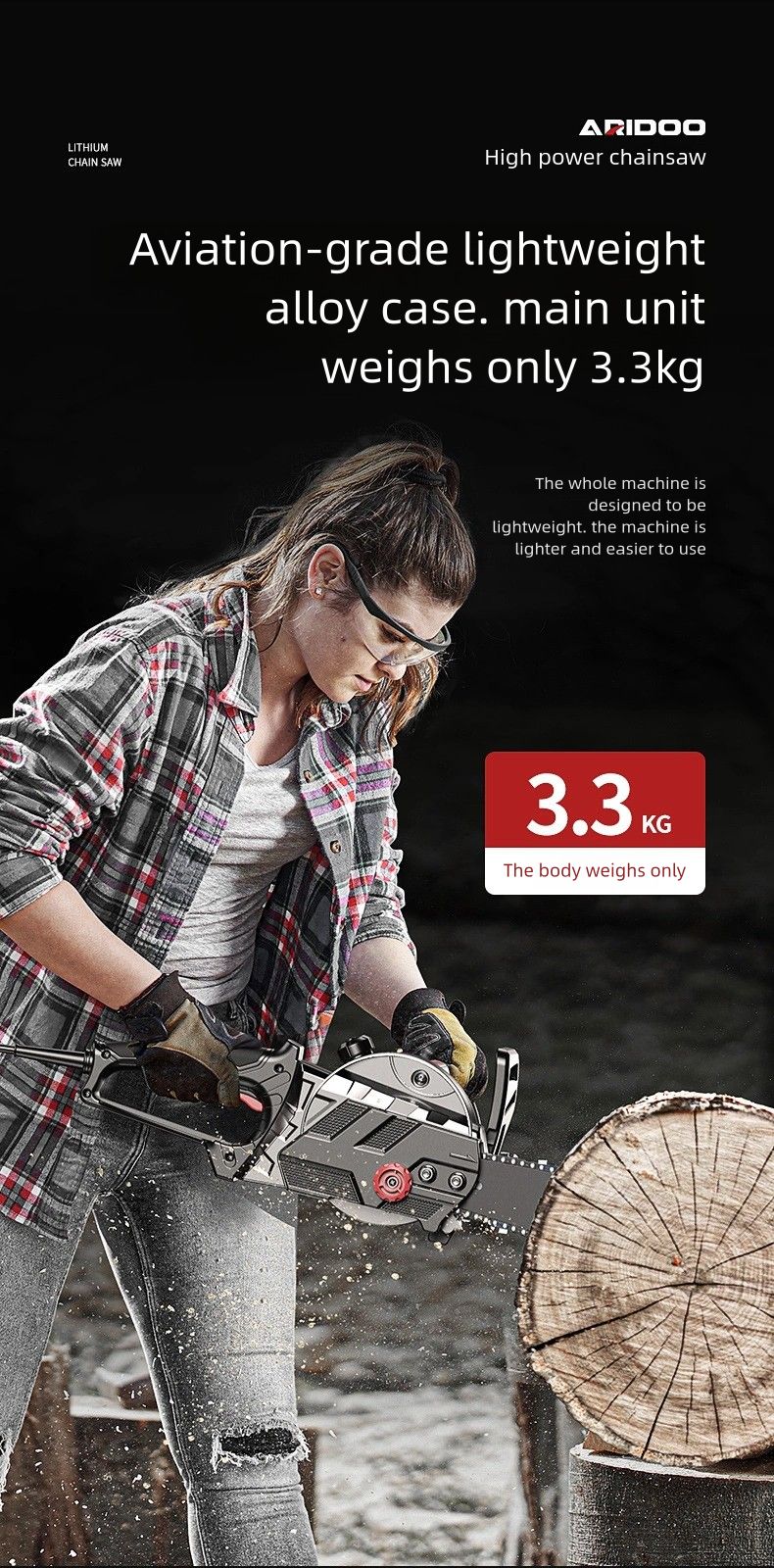 2.4KW 12 Inch Heavy-Duty Electric Chainsaw | Wood Cutting Machine | 3 Hardened Chains + 2pcs 12" Guide Bars | Handheld Woodworking Saw,Brushed pure copper motor